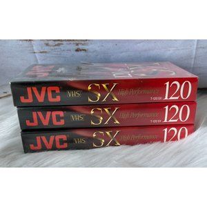 JVC T-120 SX High Performance 6 Hr Blank VHS Tapes New Sealed